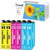 Yowell 6x Cartucce Colori Compatibili con WF-3820 WF-7840 Multipack