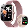 CASCHO Smartwatch Donna, 1.83'' Orologio Smartwatch con Effettua/Risposta Chiamate, 120+ Sportive Smart Watch con Contapassi/Sonno, Fitness Tracker per iOS Android - Oro rosa