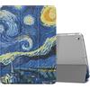 MoKo Cover Custodia Per iPad 6a/5a Gen.2018/2017 da 9,7, Notte Stellata | Ultra Sottile Leggero Custodia con Funzione di Auto Sveglia/Sonno Retro Semi-Trasparente Rigido