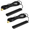 AYHYHLJZJ 2 pezzi 4G LTE GSM Antenna 3 m, 700-2600 MHz, omnidirezionale, supporto autoadesivo, antenna autoradio con spina SMA per auto, veicolo, hotspot, router, gateway