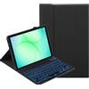 YKWXSC Cover con Tastiera per Xiaomi Redmi Pad 2 9,7 Pollici, Disposizione ltaliana con 7 Colori Illuminato Senza Fili Staccabile Custodia, Nero