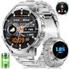 FITFLEX Orologio Smartwatch Uomo con Funzione Telefonica 1.85 HD,1000mAh | LED Torcia, 120+ Modalità Sportive, Sonno Cardiofrequenzimetro SpO2, IP68 Impermeabile, per Android iOS