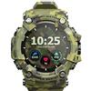 Q&N Militare Smart Watch Uomo Sport Smartwatches Impermeabile Fitness Tracker Misuratore di Pressione Sanguigna Cardiofrequenzimetro per Android iOS,Verde