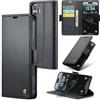 Idhiem Flip Libro Wallet Cover per iPhone 16, Nero | Pelle PU Premium, Custodia Portafoglio Flip Libro, Blocco RFID, Slot per Carte, Antiurto Wallet Cover, Funzione Supporto