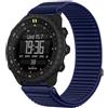 GIOPUEY Cinturini Compatibile con Suunto Core 2, Nylon Traspirante Sport Loop Cinturino in Morbido Nylon Intrecciato Strap Band - Darkblue