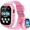 pmstuy 4G Smartwatch per Bambini, Videochiamata, Localizzazione GPS, Sveglia, Giochi, Modalità Scuola, Telefono, Orologio Bambini, Regalo per ragazzo ragazza