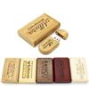 Gravidu18 Chiavetta USB personalizzata 32 GB 3.0 + confezione regalo in legno massiccio con incisione testo a scelta cuore anelli di fidanzamento amore matrimonio incisione desiderata chiavetta flash drive idea