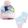 BlueY Berretto Invernale e Guanti Set Bambina 3-6 Anni, 2 o 3 Pz Calda Cappelli, Sciarpa e Guanti Bambina, Regalo Bambini