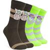 Disney The Mandalorian Calze Uomo, Pacco da 2 Calzini Antiscivolo a Pantofola Baby Yoda