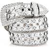Reoyloep Goth Strass Cinture Donne PU Cinghie di Cuoio Strass Cinture Cowgirl Ragazze Moda Cintura per Jeans