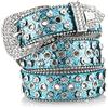 Generic Goth Strass Cinture Delle Donne PU Cinghie di Cuoio Strass Cinture Cowgirl Y2K Ragazze Moda Cintura per Jeans Uomo