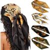 Evadollina Bandana, 4 pezzi Bandana donna, foulard di seta 90x90, accessori festival, foulard di seta, copricapo, decorazione per capelli festival, foulard donna, fazzoletto per capelli