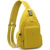 GOUNNU Zaino Monospalla Impermeabile Piccolo Sling Bag Donna Uomo Borsa a Petto Borsa da Antifurto Crossbody Zaino Leggera Multitasche Borsello a Spalla Tracolla per Viaggio, Ciclismo, Sport (Giallo)