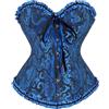 AMateschitz Corsetto da donna, snellente, corsetto, top gotico, corsetto sopra il seno con lacci, vintage, stampa floreale, chiusura frontale, body shaper sotto il seno, bianco