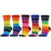 WeciBor 5 Paia Divertente Colorato Fantasia Donna Calze Modello Arte Casual in Cotone Calzini