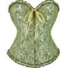 AMateschitz Corsetto da donna, snellente, corsetto, top gotico, corsetto sopra il seno con lacci, vintage, stampa floreale, chiusura frontale, body shaper sotto il seno, bianco