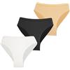 Ausing Slip da danza da balletto per ragazze, confezione da 3 pezzi, biancheria intima da ballo professionale, mutandine da ginnastica 7-15 anni, nero+nude+bianco, 15 anni