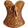 AMateschitz Corsetto da donna, snellente, corsetto, top gotico, corsetto sopra il seno con lacci, vintage, stampa floreale, chiusura frontale, body shaper sotto il seno, bianco