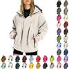 Generico Giacca antipioggia Donna trench Impermeabile Leggera Trekking Con Cappuccio Giubbotto Vento Running Curvy Raincoat Giubbino Antipioggia primaverile Giubbino Sportiva Waterproof Pioggia Windbreaker