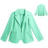 YYNUDA Blazer, giacca da donna leggera, da lavoro, elegante, maniche a 3/4, business, casual, tinta unita, con orlo arrotondato, giacca per feste e matrimoni