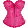 AMateschitz Corsetto da donna, snellente, corsetto, top gotico, corsetto sopra il seno con lacci, vintage, stampa floreale, chiusura frontale, body shaper sotto il seno, bianco