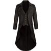 Maeau - Cappotto da uomo vintage medievale smoking rinascimentale cappotto steampunk gotico giacca retrò vittoriano giacca punk cappotto morbido traspirante pirata party abiti