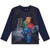 Kabooki Lego NINJAGO Maglietta a maniche lunghe - Blu scuro - LWTAFFY 620, Blu - Dunkelmarine, 110