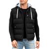 Vancavoo Gilet Uomo Invernale Piumino Smanicato con Cappuccio Rimovibile | Giubbotto Trapuntato Leggero con Zip Due Tasche Laterali con Cerniera e una Tasca Interna per Outdoor