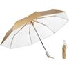LCY Ombrello parasole automatico anti-UV pieghevole dorato piccolo leggero compatto sole e pioggia ombrello