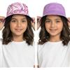 A2Z 4 Kids Bambine Bambini Reversibile Secchiello Cappello Estivo Pieghevole 100% Poliestere Cappello Solare Protezione UV Tesa Larga Spiaggia Cappellino per Outdoor
