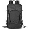 rockible Zaino Trekking Outdoor Zaino Escursionismo Zaino Viaggio Zaino Giornaliero con Compartimento Frontale con Cerniera Accesso Rapido Cinghie Laterali, Nero, Nero