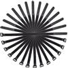 ifundom 25 Pezzi Cinghia Yoga Regolabile in Nylon Chiusura a Strappo Nera | Riutilizzabile e Multipurpose, per Storage e Luggage, Goods e Uav Dimensione Adattabile