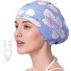 COPOZZ Cuffia da nuoto da donna, in silicone, per capelli lunghi, per adulti, per proteggere i capelli e le orecchie, alta elasticità, resistente agli strappi e riduce la penetrazione dell'acqua del cloro