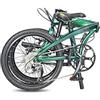Generic Mini set di ruote per bicicletta da strada, telaio in alluminio, pieghevole, per studenti e adulti, design pieghevole a velocità