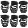 TEHAUX 6 Pezzi Tasca da Biliardo Sostitutiva in Pp Nero, Set per Tavolo | Pocket Drop Ball, Semplice e Robusta, per Scuole e Uso Quotidiano