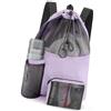 Generic Borsa da piscina per attrezzatura bagnata, zaino in rete con coulisse con corpo in Oxford, tasca frontale, portabottiglie, viaggio in spiaggia, porta attrezzi bagnati ventilato a bordo piscina pratica