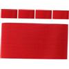 Luxshiny 5 Pezzi Bracciale Capitano Calcio Regolabile Rosso in Nylon | Uso in Partite e Giochi, Area Bianca per Stampa, Facile da Indossare e Rimuovere