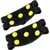 Toyvian 2 Set Ghetta Antiscivolo da Montagna per Scarpe e Stivali Nera | Silicone e Acciaio, 5 Punte Sostituibili, Elevata Elasticità per Outdoor Sport