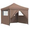 Generic Tenda per feste 292 x 292 x 315 cm marrone in tessuto Oxford | Design pop-up, resistente ai raggi UV, stabile, facile da installare, per matrimoni e grigliate