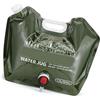 Lerpwige Borsa di stoccaggio dell'acqua da campeggio da 7,5 litri con rubinetto Contenitore per acqua portatile Secchio di grande capacità Facile da trasportare Secchio pieghevole all'aperto