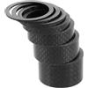 TOYANDONA 7 Pezzi Distanziale Serie Sterzo Bici in Fibra di Carbonio, Spessore 1/2/3/5/10/15/20mm, Nero, 1-1/8 28,6mm, per Bici da Strada e Mountain Bike, Ciclisti Principianti