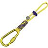 Generic Moschettone in lega di alluminio con anello a D con corda per attrezzatura da esterno, forte clip a scatto per bottiglia d'acqua, zaino, escursionismo, campeggio, viaggi, 21 cm, blu (giallo)