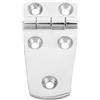 JEWEDECO Cerniera per Boccaporto Barca in Acciaio Inox 316 Lucido a | Montaggio a Filo Compatto, Finitura Argento, Formato 2, 95x1, 46 Pollici