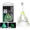 CAZSTYK 2 gancio da pesca luminoso doppio piccole | Acqua acqua salata, Ami da pesca, Maschere a caduta lenta e rapida, Esche per jigging verticale, Ami doppi
