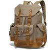 Baoblaze Zaino Impermeabile da in Tela E Pelle con Tasche Laterali con Apertura a Ribalta Adatto per Uomini E Donne per Brevi Spostamenti, Array, Verde Militare
