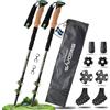 SWEDAYS Bastoni da Trekking Telescopici per Nordic Walking | in carbonio e alluminio uomo/donna, con impugnatura ergonomica in sughero, gommini e sacca per escursionismo e montagna.