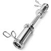 MADICKS Manubrio Olimpionico Caricabile 50 mm in Acciaio Cromato Madicks, Bilanciere Corto 45 cm con Manicotti Rotanti, Portata 100 kg e 2 Molle Fermadischi per Bodybuilding, Palestra e Home Gym