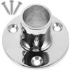 Toyvian Base Corrimano Marino in Acciaio Inox, Tonda 90° per Tubo 25 Mm | Finitura Lucida Argento, Flangia Rotonda per Installazioni Esterne su Yacht e Rail