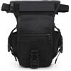 Jinhxofs da Esterno Cintura Borsa Gamba Zaino Tattico Custodia Utensili con Materiale Resistente All'usura E Layout Multi Scomparti Adatto a Motociclismo Escursioni Pesca Campeggio, Nero