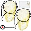 WANDGU Porta da calcio: 45 x 60 cm, rete per bersaglio, accessori per allenamento da calcio, rete porta da calcio, per allenamento da calcio, tiro, attività all'aperto, giallo, 2 pezzi